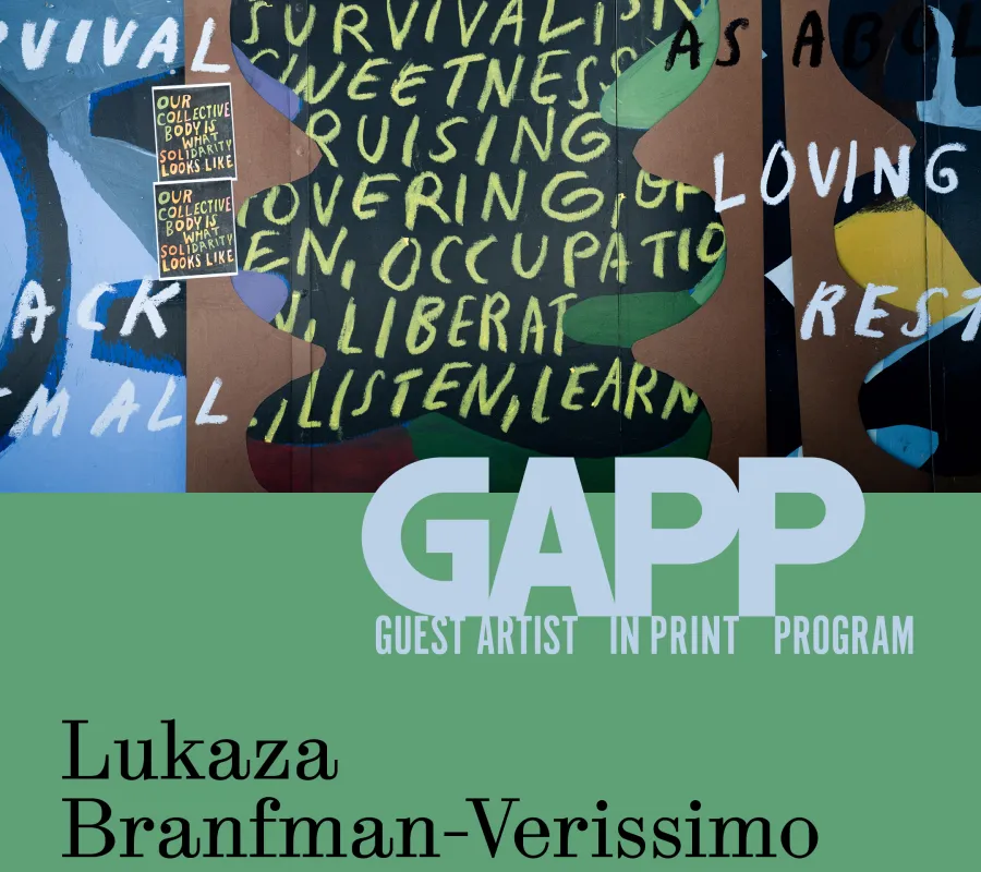 Lukaza Branfman-Verissimo will be a visiting lecturer for the Department of Art and Art History's Guest Artist in Print Program.